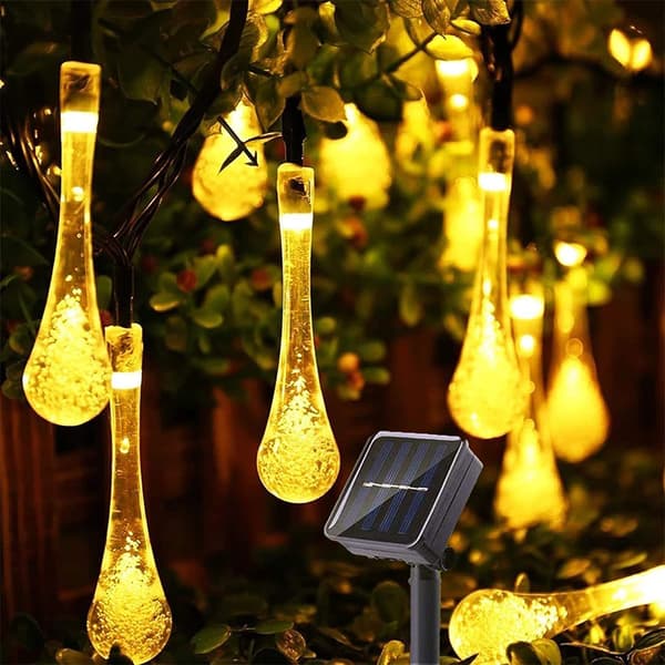LED Solcellsslinga 8 Lägen 7m Utomhusbelysning
