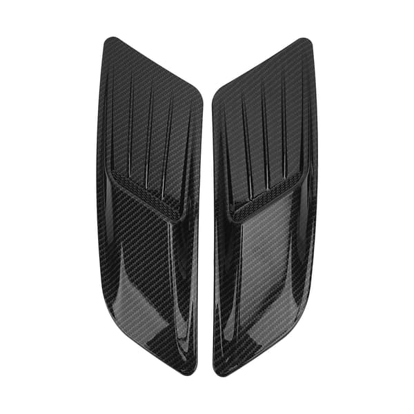 Par universelle fronthette luftventil støping panserdeksel trim karbonfiber stil passer for Ford Mustang 2015-2017