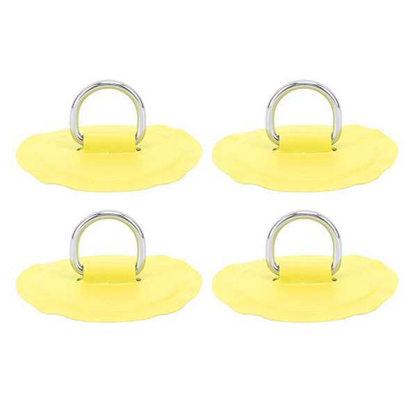 Lättviktig D-ring PVC-patch för uppblåsbar båt Surfbräda Stand Up Paddleboard 4-pack Gul
