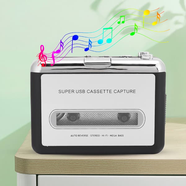 Bærbar Stereo Kassetteafspiller Bånd til MP3-konverter USB Audio Adapter