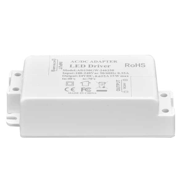 LED-drivrutin DC24V 0.625A 15W DIY-lampa Lågspännings LED-drivrutin Transformator AC 100‑240V