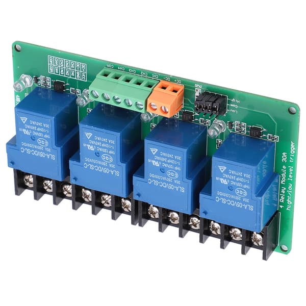Relémodul 4-kanals krets automatisk kontroll høy lav nivå trigger elektronisk komponent 5V