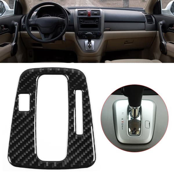 Kolfiber Växelpanel Trimskydd för Honda CRV CR V 2007 2011