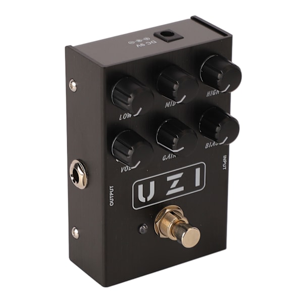 Elgitarr Effekter Drive Pedal Effektor Simulerar Gitarr Distortion och Overdrive Effekter AN 35 Svart