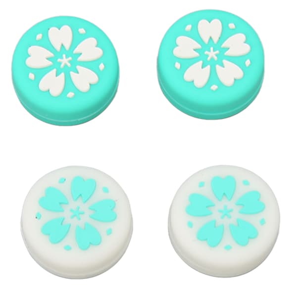 Switch Lite Blå Blød Silikone Joystick Hætter 4 Pak Anti Slip Tommelfingergreb