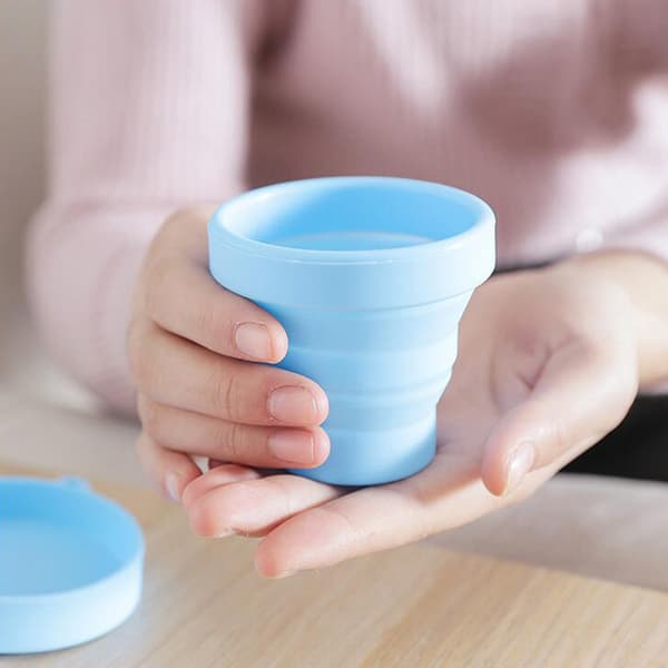 170ML Hopfällbar Silikon Resemugg Lätt Infällbar Kopp för Picknick Utomhus