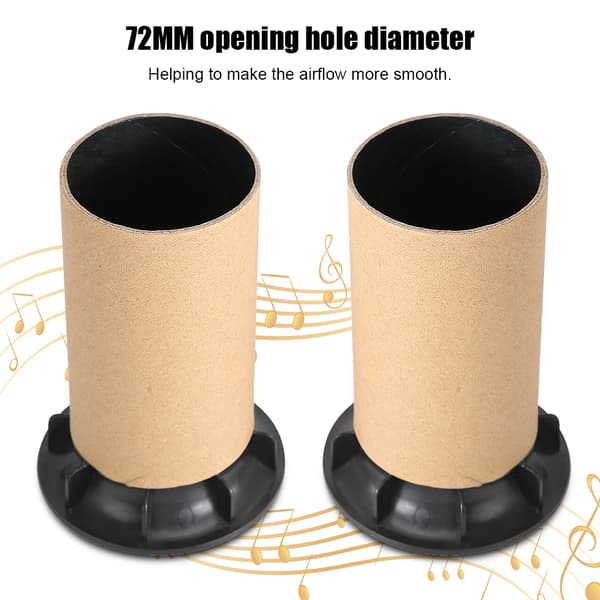 2 st E302 52 mm Innerhål 72 mm Öppningshål DIY Inverterrör för 6-8 tums högtalare