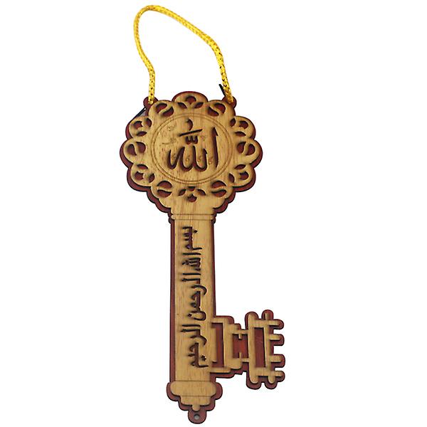 Islamisk nyckelform hängande hängande tränyckel hängande prydnad Muhammed arabiskt namn kalligrafi Dekorera hängande dekor för Eid Mubarak festdekoration