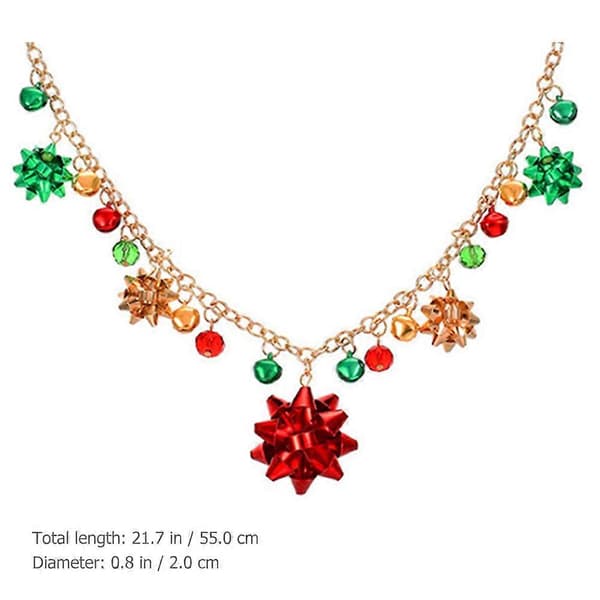 Julesmykker Jingle Bell øreringe halskæde armbånd til piger 1 sæt