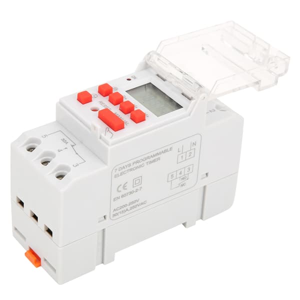 TM919B 2 LCD Digital Timer Bryter 7 Dagers Programmerbar 200 250V AC 30A