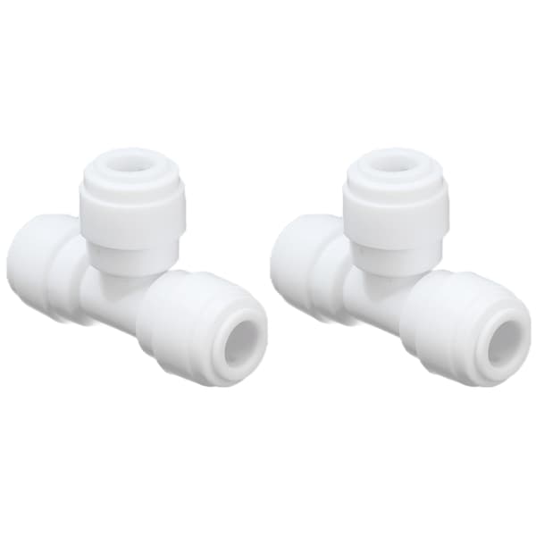 2 STK T-stykke lynkobling vandrørsfitting 100PSI Push-in fitting Push-in samling til have