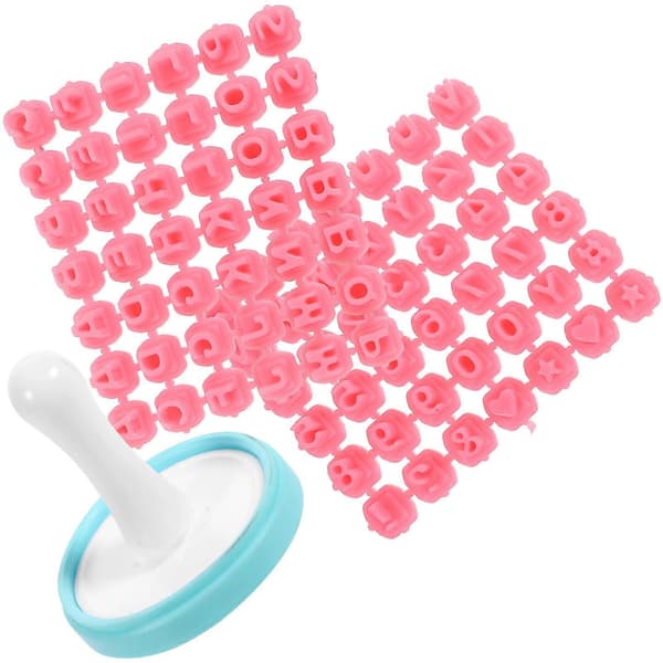 Letter Cookie Stamp Set for Cookie Pressing 1 Set with Small Alphabet and Number Molds