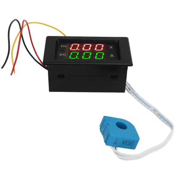 2 i 1 Volt Ampere Meter 600V 20A Dobbelt Digital Display LED Amperemeter Voltmeter Måler til Bil Motorcykel