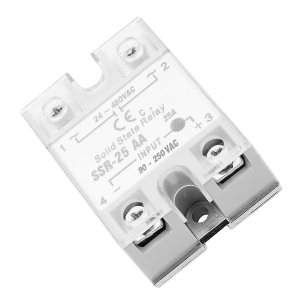 SSR25 AA 25A Solid State Relæ Modul SSR ACAC Indgang 80-250V AC Udgang 24-480V AC