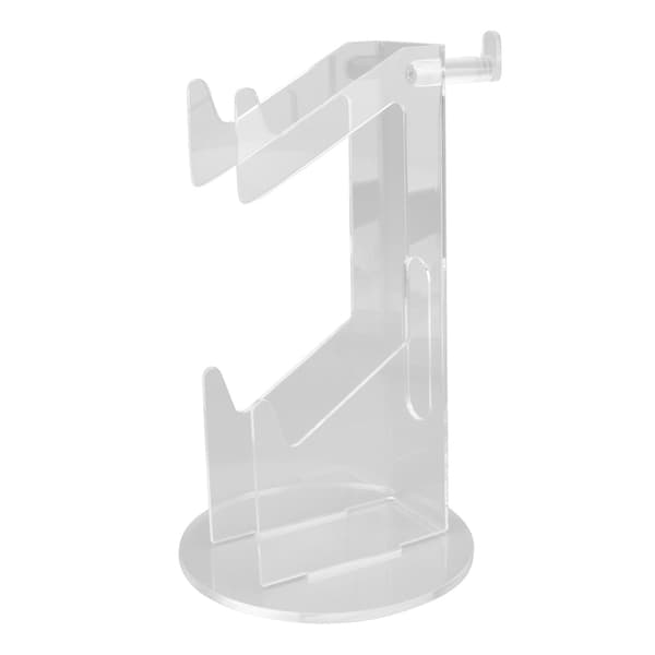 Spilcontrollerholder Akryl Stabil Pladsbesparende Headset Controller Stand til Skrivebord Gave Gennemsigtig og Gennemsigtig Afrundet Bund