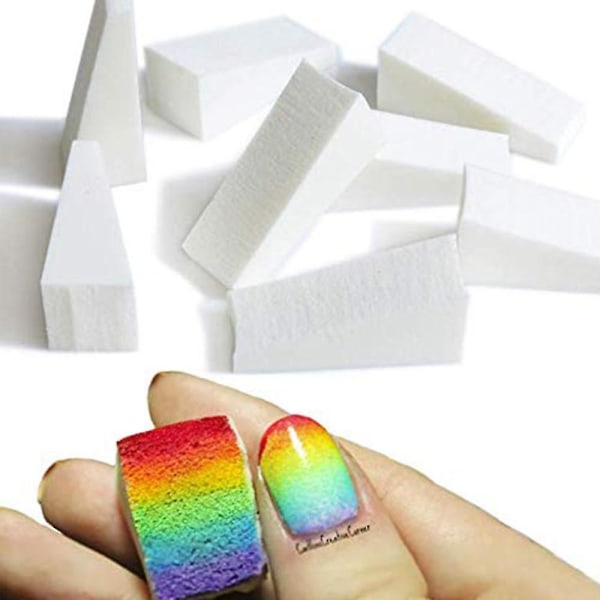 Gradient Nails Bløde Svampe Til Farve Fade Manicure Nail Art Toolstools Accessories