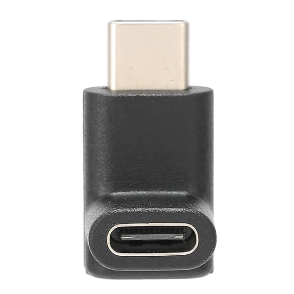 90 Grader Op Ned USB C Han til Hun Adapter Opladning Data Video Overførsel Bærbar Stabil Sort