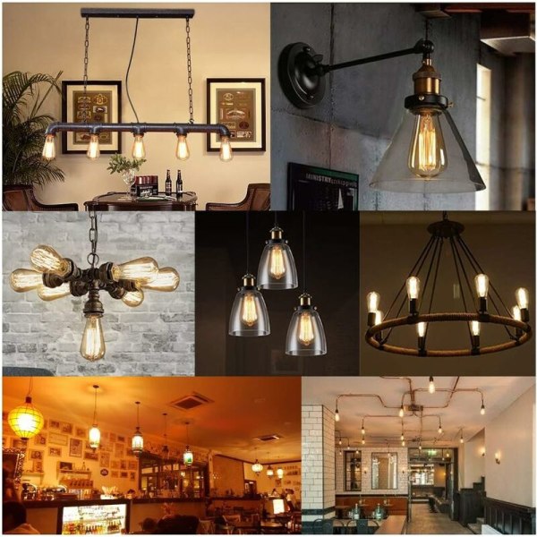Retro Edison LED Light Bulb ST64 Brown Decoration (4W 220V 2700K(Warm White))，for living room, bedroom, bathroom, etc.
