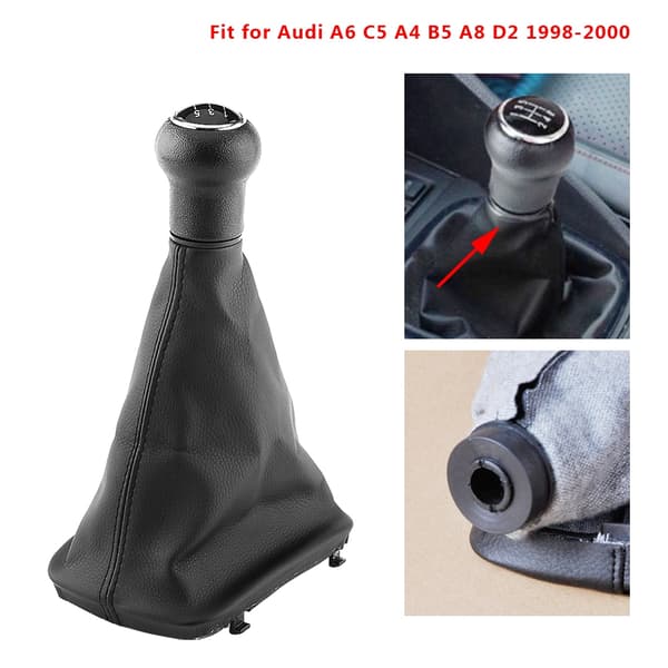 5 Växlad Bil Växelspaksknopp Damask Boot Kit för Audi A6 C5 A4 B5 A8 D2 1998-2000