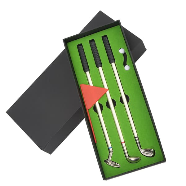 Golfpennset med Mini Kulspetspenna och Flaggförvaringslåda för Golffantaster