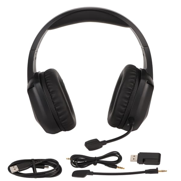 Bluetooth Gaming Headset RGB-belysning Lav Latency Støjreducerende 2.4G Trådløst Stereo Headset
