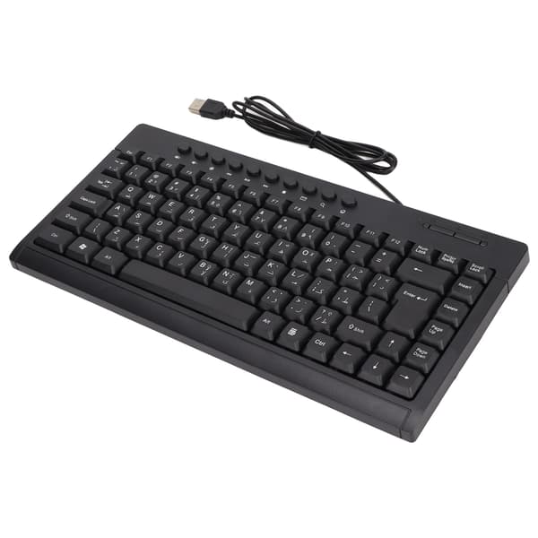 Mini Tastatur 95 Taster Kablet USB Lille Sort Arabisk Layout til Hjemmekontor Desktop Laptop