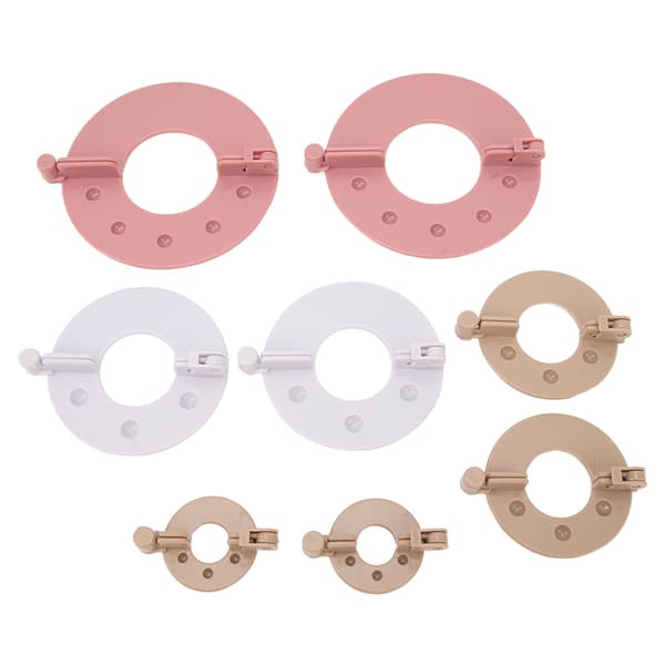 8 st Pompom Maker Kit DIY Ullstickning Hantverk Fluffboll Väv Effektivitetsverktyg