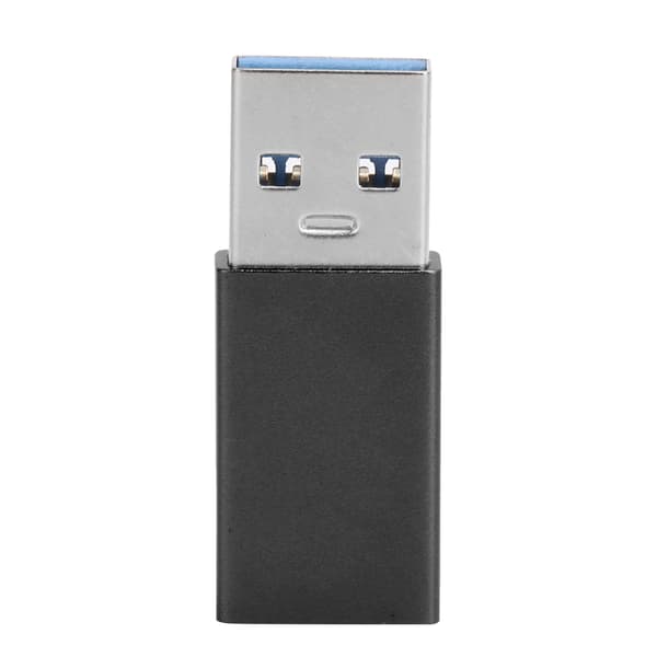 Typ C Hona till USB 3.0 Hane Snabbladdningsadapter Svart