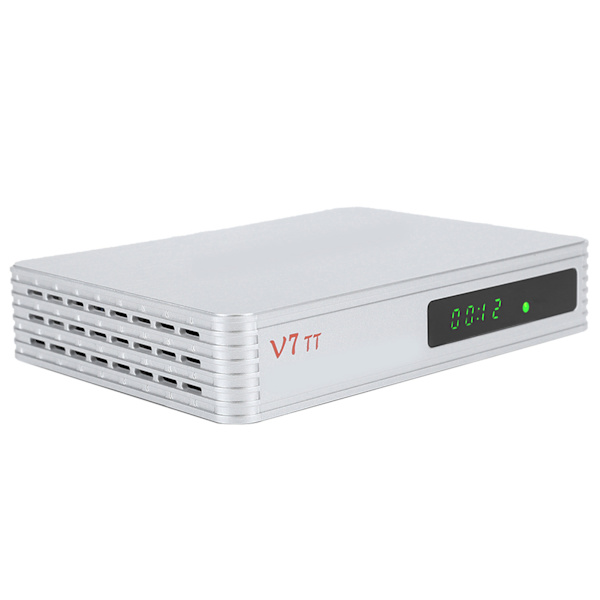 Högkvalitativ Digitalbox STB Utrustningstillbehör 100 240V Silvergrå EU-stöd