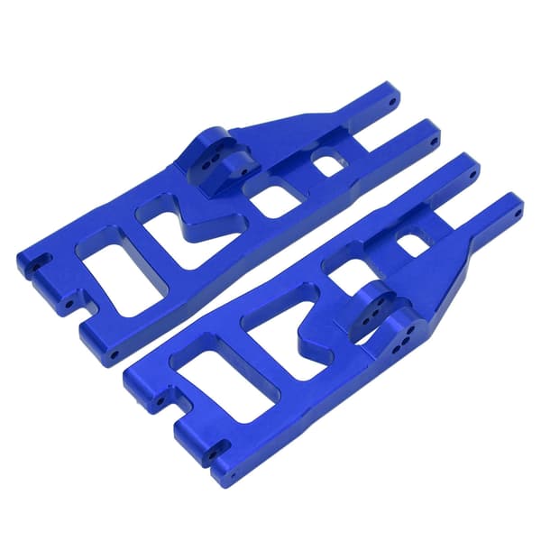 2 stk. RC Front Nedre Bærearm Aluminium Legering CNC Maskinering Lett Vekt 1/6 RC Lastebil Mørk Blå