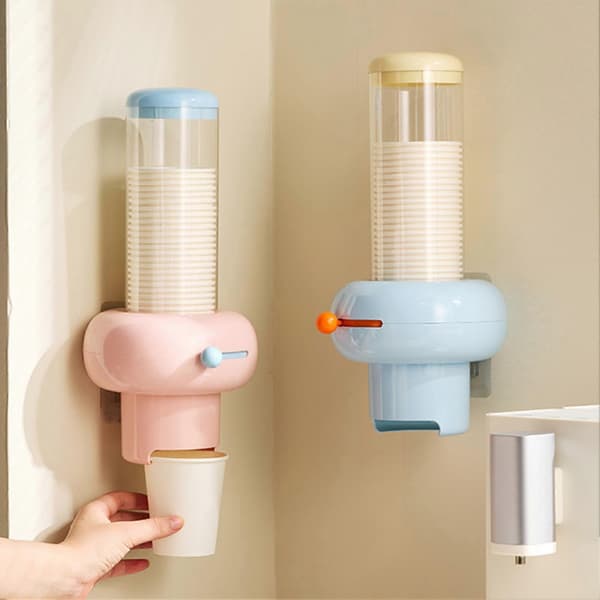 Dustproof Transparent Paper Cup Holder for Multi-Scene Use Practical F Blue