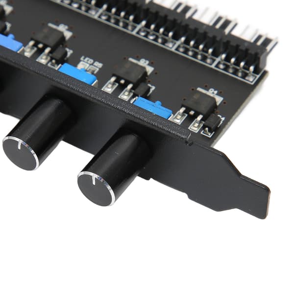 Ventilatorhastighedsregulator til PC CPU Kabinet HDD VGA PWM - 8 kanaler, 4 knapper, 4PIN interface, 72W, PCI-beslag