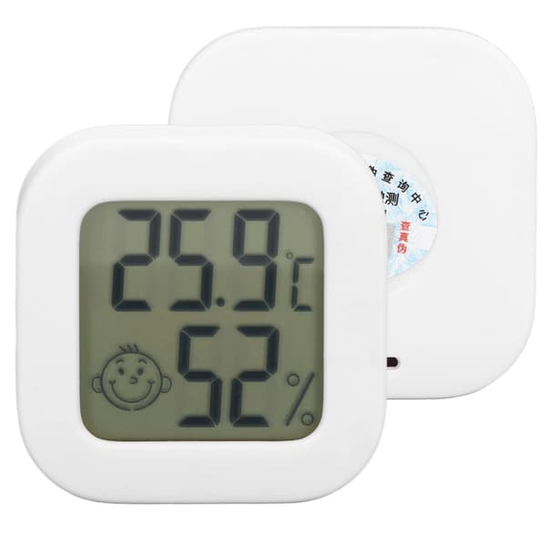 Termometer Hygrometer Temperaturmåler LCD Digital Skjerm med Innebygd Batteri