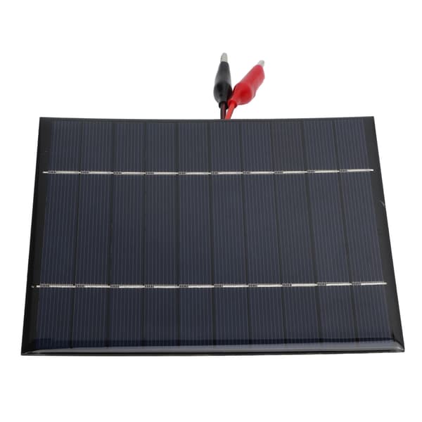 2.5W 5V Mini Solcellepanel Poly Solcellemodul DIY Epoxy Panel med Tigerklemme