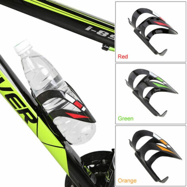 Full Carbon Fiber Parts MTB Water Bottle Holder Cage with Screws - Green