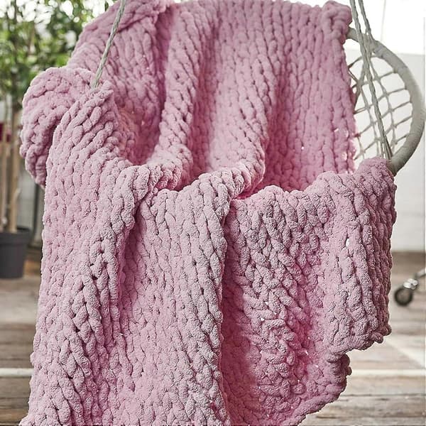 Chenille Garn Chunky | 27m Chunky Garn til Strik og Hækling | Chunky Tæppegarn | Fløjlsgarn til Strik og Hækling | Armstrik