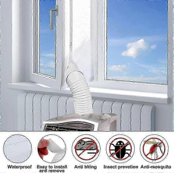Bærbar Aircondition Vinduesforsegling - 3M Klud til Nem Installation