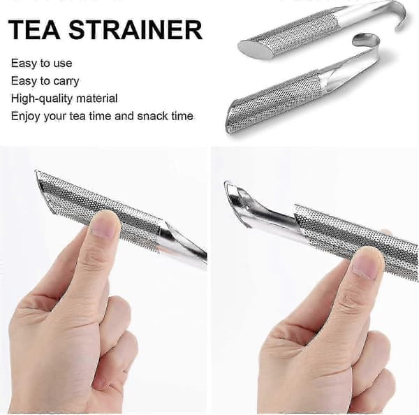 2 stk. tesil, teinfuser for løs te, te-diffuser i rustfritt stål, ekstra finmasket tebrygger