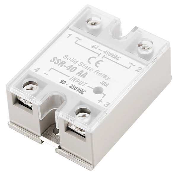 SSR 40AA 40A Solid State Relæ Modul AC Input 90-250V AC Output 24-480V AC