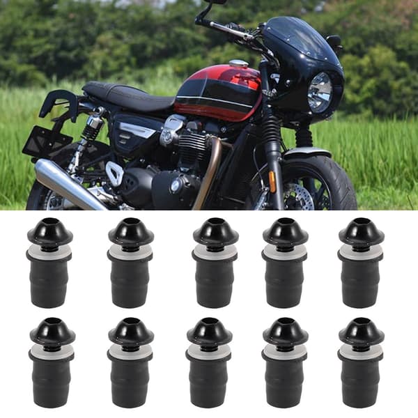 10 stk. universelle motorcykel forrude M5 indvendige sekskantede skruer sort