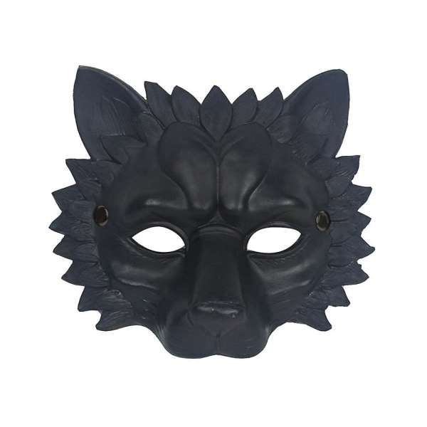 Lion Mask Halvt ansikte Dekorativt försörjning Hållbar 3d för Halloween maskerad Pu Skum Lejonmask Vuxen kostym Festtillbehör PUM20005-3