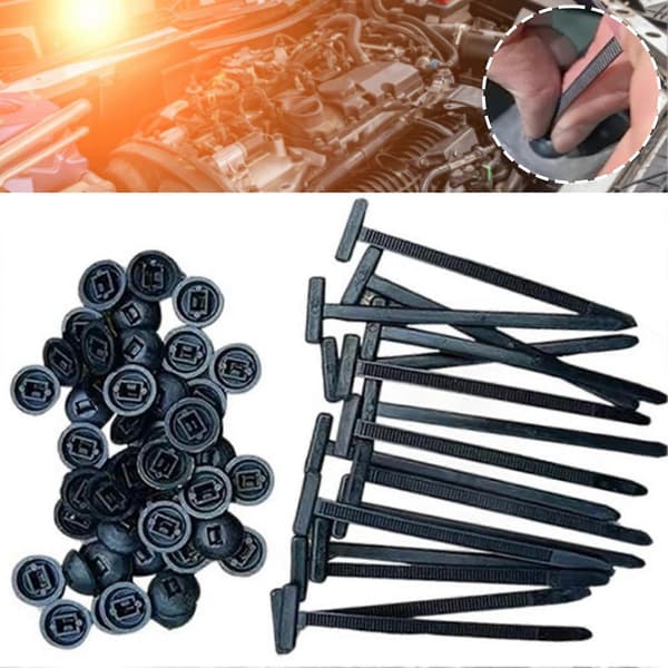 Nylon Universal Kabelbandspänne Återanvändbar Kabelhantering för Nödreparationer 50pcs