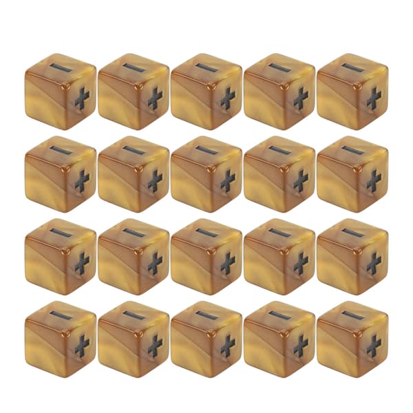 20 stk. 16 mm Matematik Plus Minus Tegn Terningesæt Gyldent Gradient til Spædbarns Undervisning Beregningsoperation