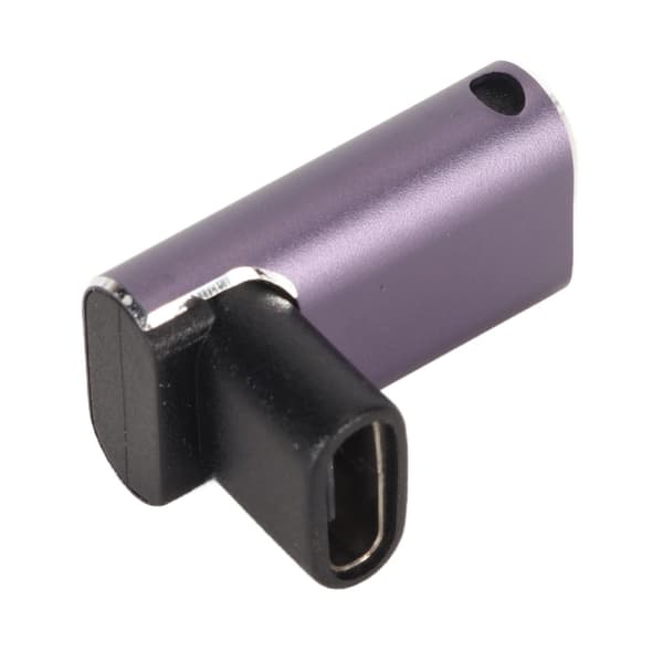 USB C Rettvinkeladapter 240W PD Hurtiglading 40Gbps 8K 60Hz Thunderbolt 3 4 LED-lys Projeksjonsskjerm