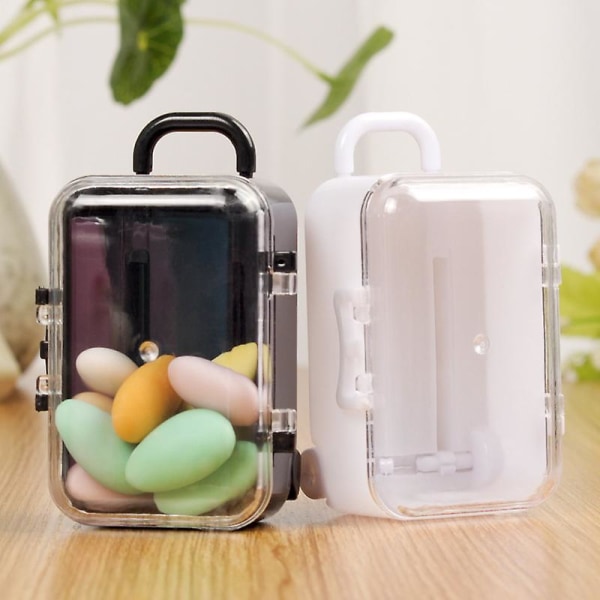 Söpö Mini Travel Hard matkalaukkulaatikko vastaanottolahjalaatikko hääkoristekorujen säilytyslaatikkoon White