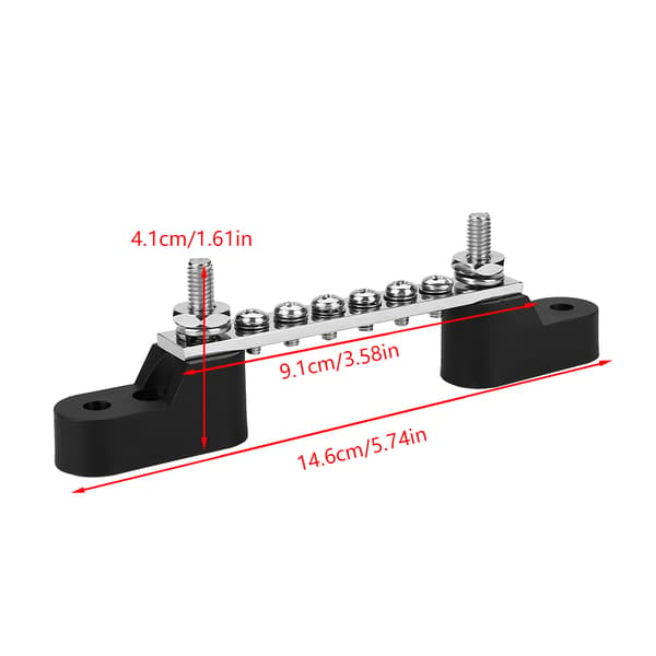 6-positions samleskinne elektrisk terminal samlingsblok 100Amp 12V til 48V