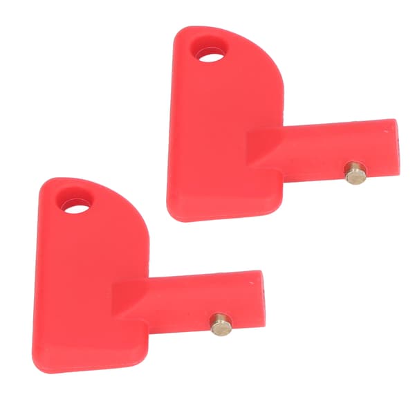 2 stk. Kill Switch Reserve Nøgle Mini Batteri Afbryder Isolator til Båd Marine Bil Lastbil Rød