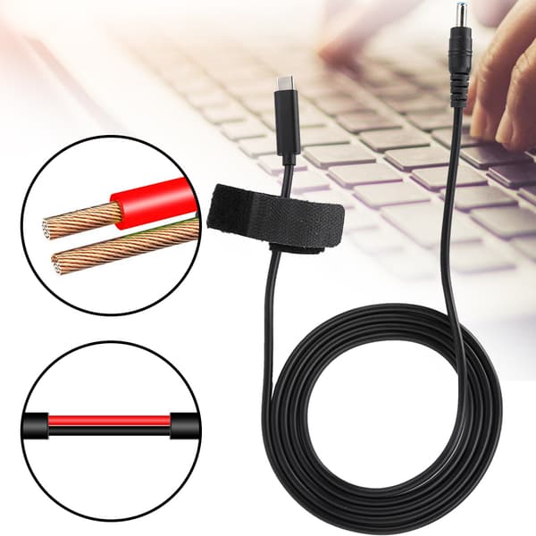 USB C til DC 4.5x3.0mm Kabel 19V 65W PD Hurtiglader for HP Laptop