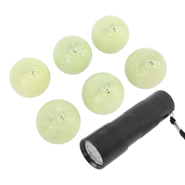 6 stk. Selvlysende Golfballer Fluorescerende Nattsport Langvarig Lysende for Menn Kvinner