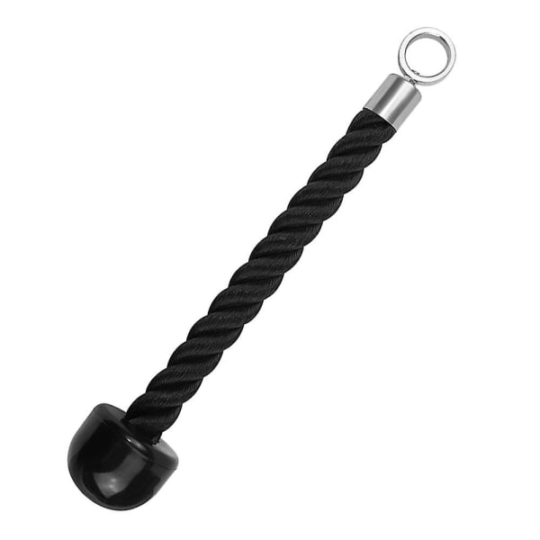 Tricep-köysikaapeli, yksiote ja tricep-köysi harjoituskoneen kiinnityksiin napsautuskoukulla Black single head rope